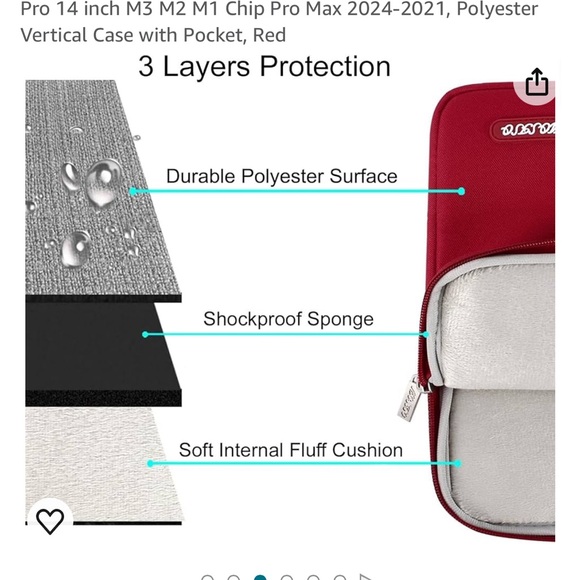 13.3 In Laptop Bag (red) - Picture 5 of 7